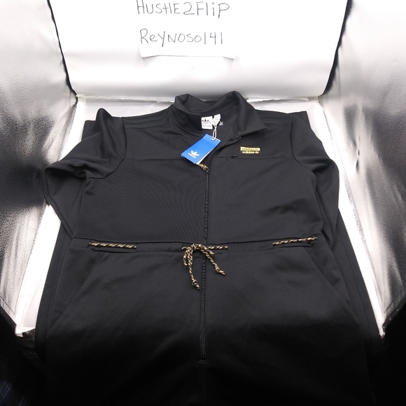 Adidas Womens Originals R.Y.V. Black/ Gold Romper - Picture 6 of 11